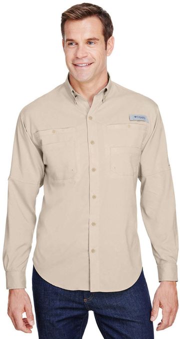Columbia Men's Tamiami II 100% Polyester Long-Sleeve Casual Dress Shirt -212467